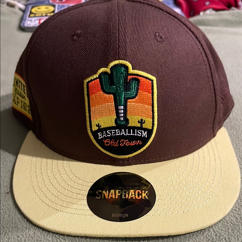 Custom Baseballism Brown and Yellow Snapback (Never Worn) 1 of 2 hats